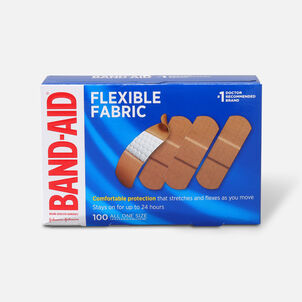 Band-Aid Flexible Fabric Adhesive Bandages, One Size, 100 ct.