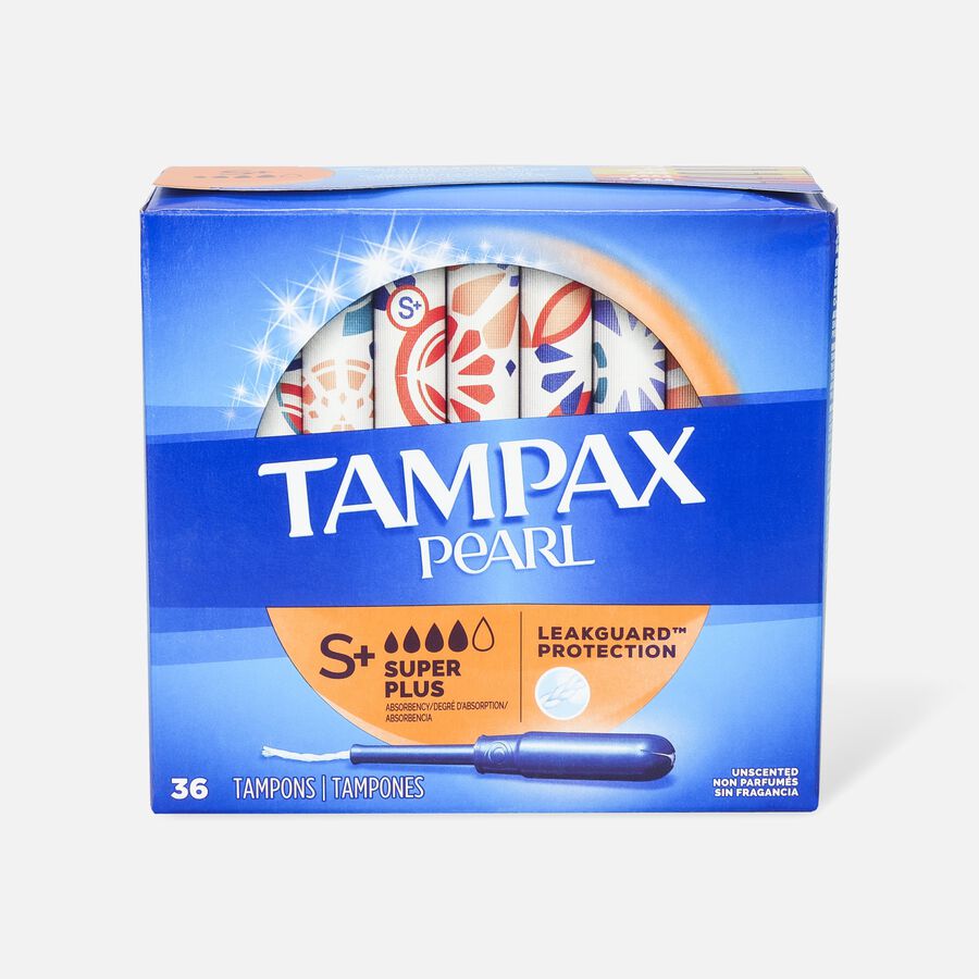 Tampax Pearl Tampons with BPA-Free Plastic Applicator and LeakGuard Braid, Unscented, , large image number 2