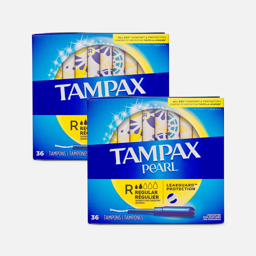 Tampax Pearl Tampons, Regular, 36 ct. (2-Pack), , large image number 0