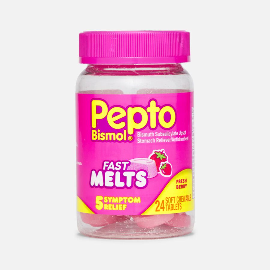 Pepto Bismol Fast Melts Upset Stomach Relief, Fresh Berry, 24 ct., , large image number 0