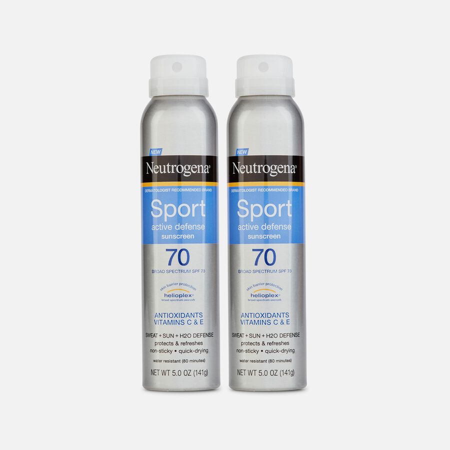 Neutrogena Sport Body Sunscreen Spray, SPF 70, 5 oz. (2-Pack), , large image number 0