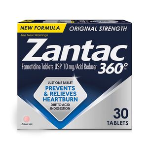 Zantac 360 Maximum Strength Acid Reducer, 10 mg Tablets, 30 ct.