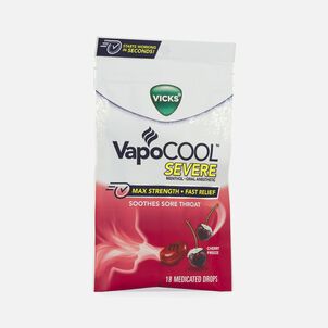 Vicks VapoCool Drops Severe Cherry, 18 ct.