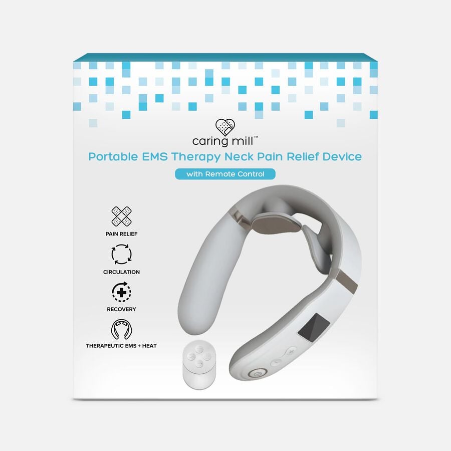 Caring Mill&trade; Cordless Portable Neck EMS Pain Relief Device with Heat Therapy, , large image number 1