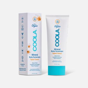 Coola Mineral Body Organic Sunscreen Lotion SPF 30 Tropical Coconut, 5 oz.