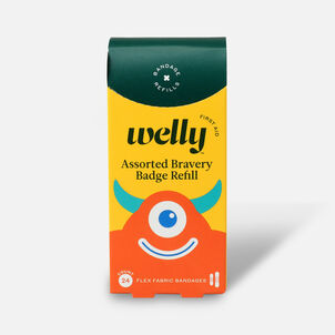 Welly Bravery Badges Standard Flex Fabric Bandages Monster Refill - 24 ct.
