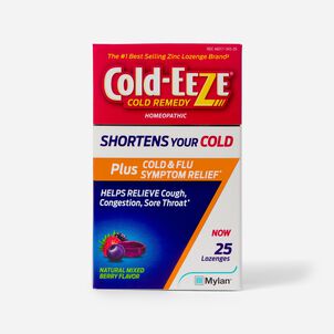 Cold-EEZE Plus Cold and Flu Symptom Relief Natural Mixed Berry Flavor Lozenge, 25 ct.