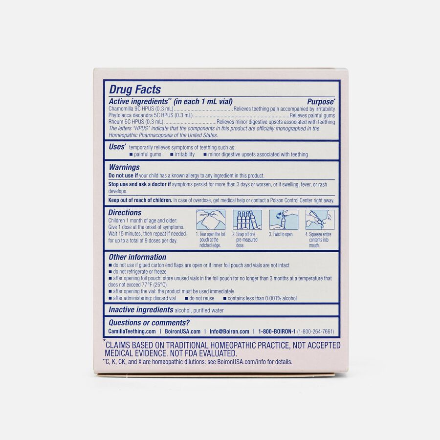 Camilia Liquid Dose Teething Relief, 30 ct., , large image number 1
