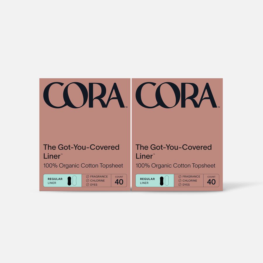 Cora Organic Cotton Ultra Thin Period Liners, 40 ct. (2-Pack), , large image number 0