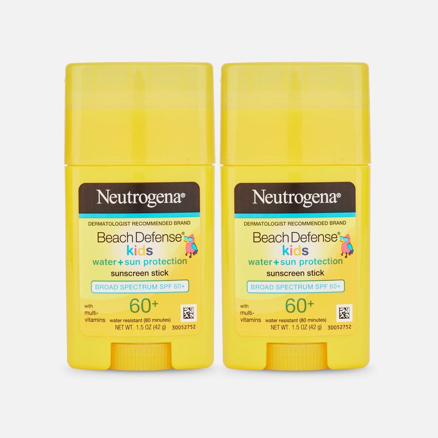 Neutrogena Beach Defense Kids Sunscreen Stick, SPF 60+, 1.5 oz. (2-Pack), , large image number 0