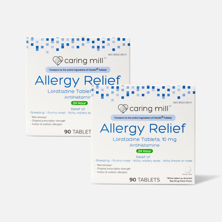 Caring Mill&trade; Allergy Relief Loratadine Tablets, 90 ct. (2-Pack), , large image number 0