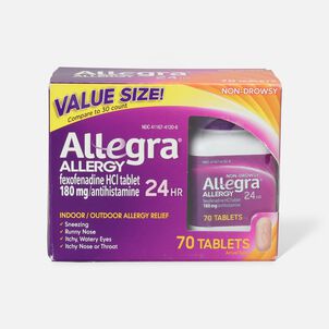Allegra Adult Non-Drowsy Antihistamine Tablets, 24-Hour Allergy Relief, 180 mg