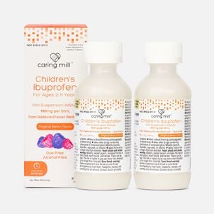 Caring Mill&trade; Children's Ibuprofen Dye-Free Liquid, Original Berry, 4 fl oz. (2-Pack)