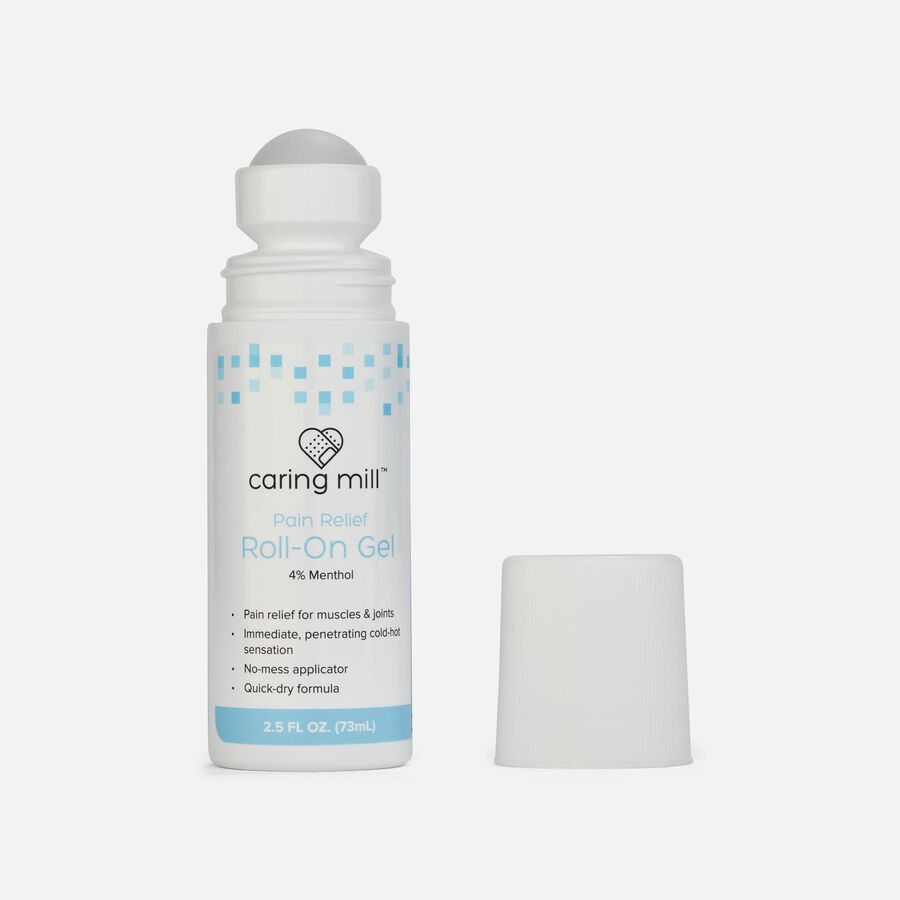 Caring Mill™ Menthol Pain Relief Roll-On Gel, 2.5 fl oz., , large image number 1