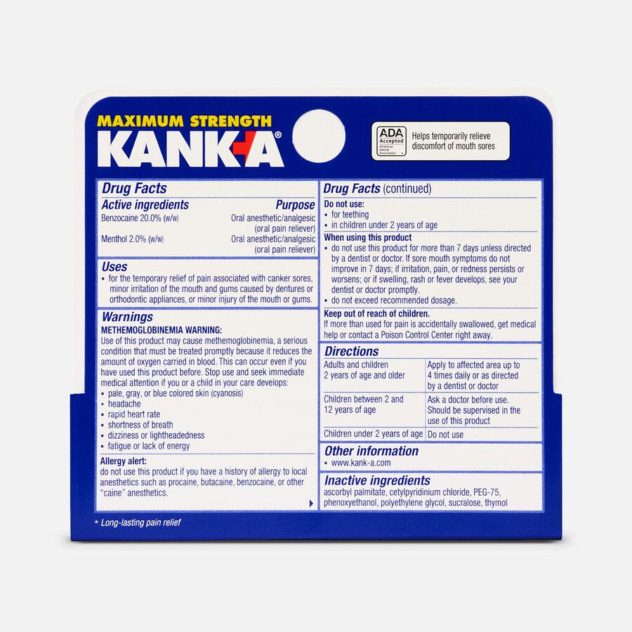 Kank-A Maxmium Strength Triple Action Gel for Mouth Pain, , large image number 1
