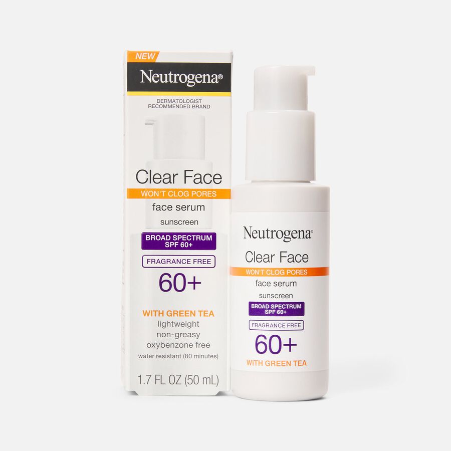 Neutrogena Clear Face Serum Sunscreen, SPF 60+, 1.7 oz., , large image number 0