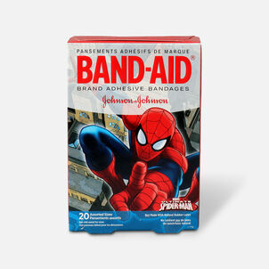 Band-Aid Adhesive Bandages, Spiderman, Assorted Sizes, 20 ct.