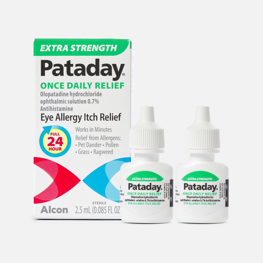 Pataday Extra-Strength Once Daily Eye Allergy Itch Relief Drops, 2.5mL (2-Pack), , large image number 0