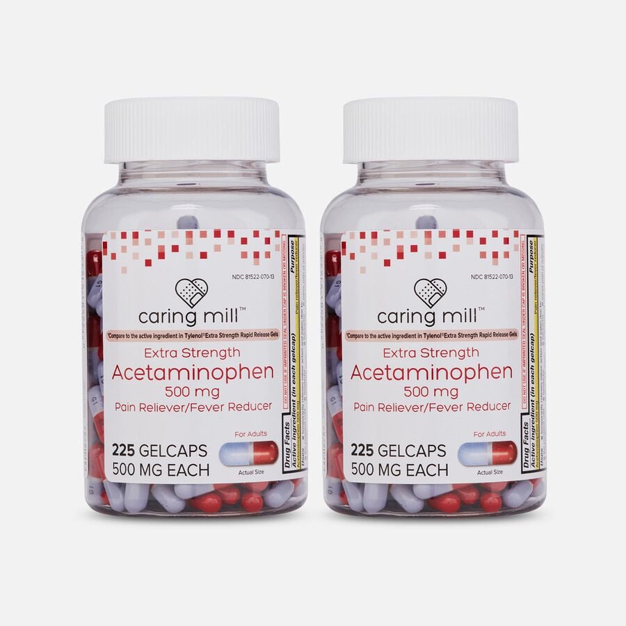 Caring Mill&trade; Extra Strength Acetaminophen Rapid Release Gels, 225 ct. (2-Pack), , large image number 0