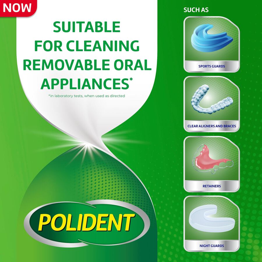 Polident 3 Minute Antibacterial Dental Appliance Cleanser Tablets, 90 ct., , large image number 2