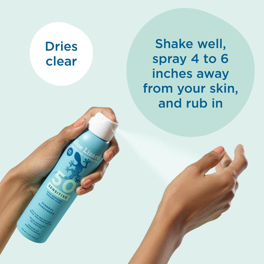 Blue Lizard  Sensitive Sunscreen SPF 50 Spray, 5 oz., , large image number 3