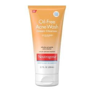 Neutrogena Oil-Free Acne Wash Cream Cleanser, 6.7 fl oz.