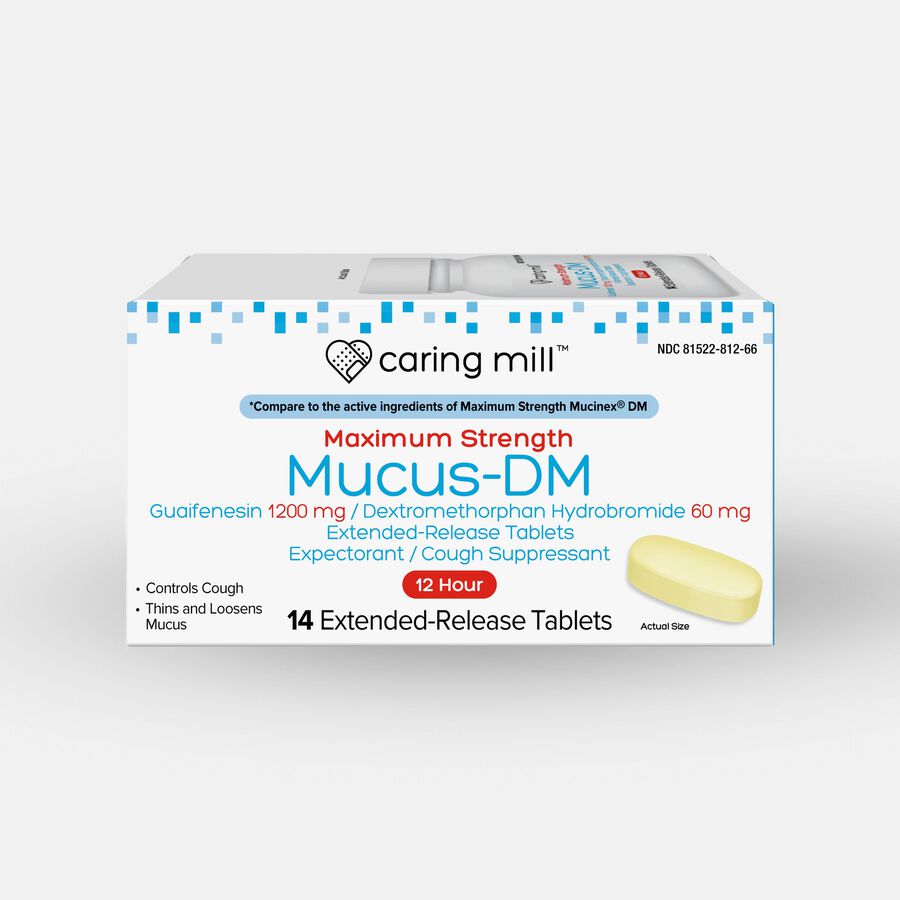 Caring Mill™ Maximum Strength Mucus-DM Extended-Release Tablets, 14 ct., , large image number 0