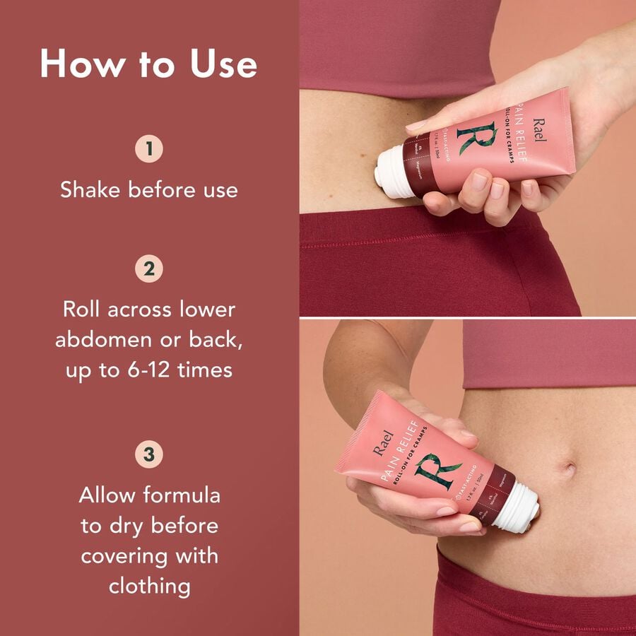 Rael Pain Relief Roll-On for Cramps, 1.7 fl oz., , large image number 3