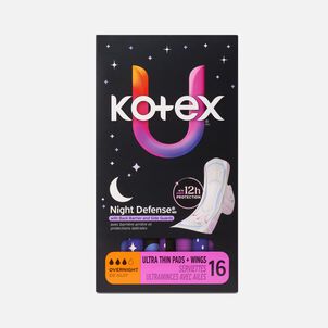 Kotex&reg; Ultra Thin Overnight Pads with Wings, Heavy Absorbency, 16 ct.