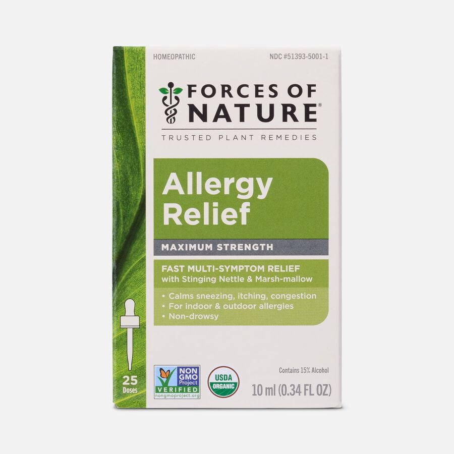 Forces of Nature Allergy Maximum Strength Sublingual Drops, 10ml, , large image number 0