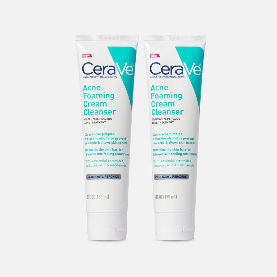 CeraVe Acne Foaming Cream Cleanser, 5 oz. (2-Pack), , large image number 0