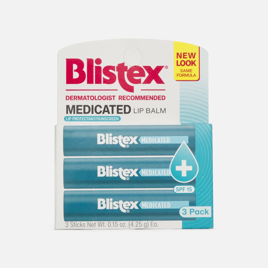 Blistex Medicated Lip Balm, SPF 15, 0.15 oz. (3-Pack), , large image number 0