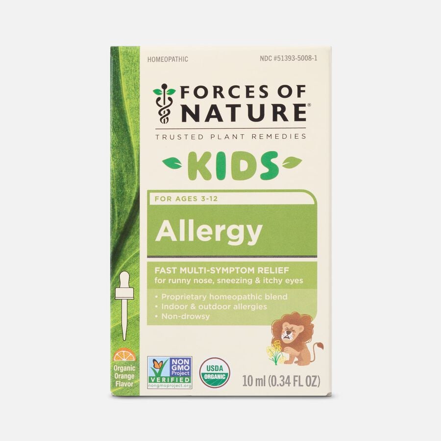 Forces of Nature Allergy Relief for Kids Sublingual Drops, Orange, 10ml, , large image number 0