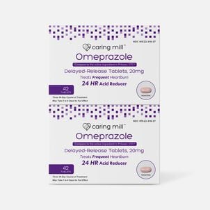 Caring Mill&trade; Omeprazole Delayed Release Tablets, 42 ct. (2-Pack)