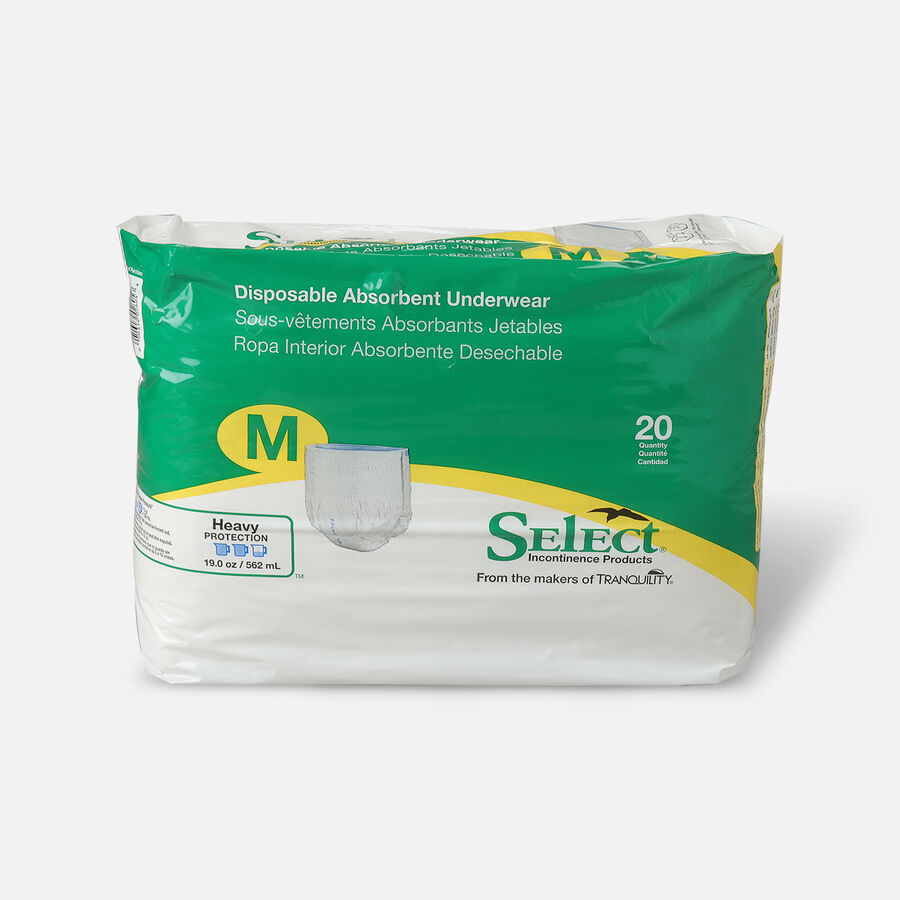 Select Disposable Absorbent Underwear, X-Small, 65-85 lbs, 24 ct., , large image number 1
