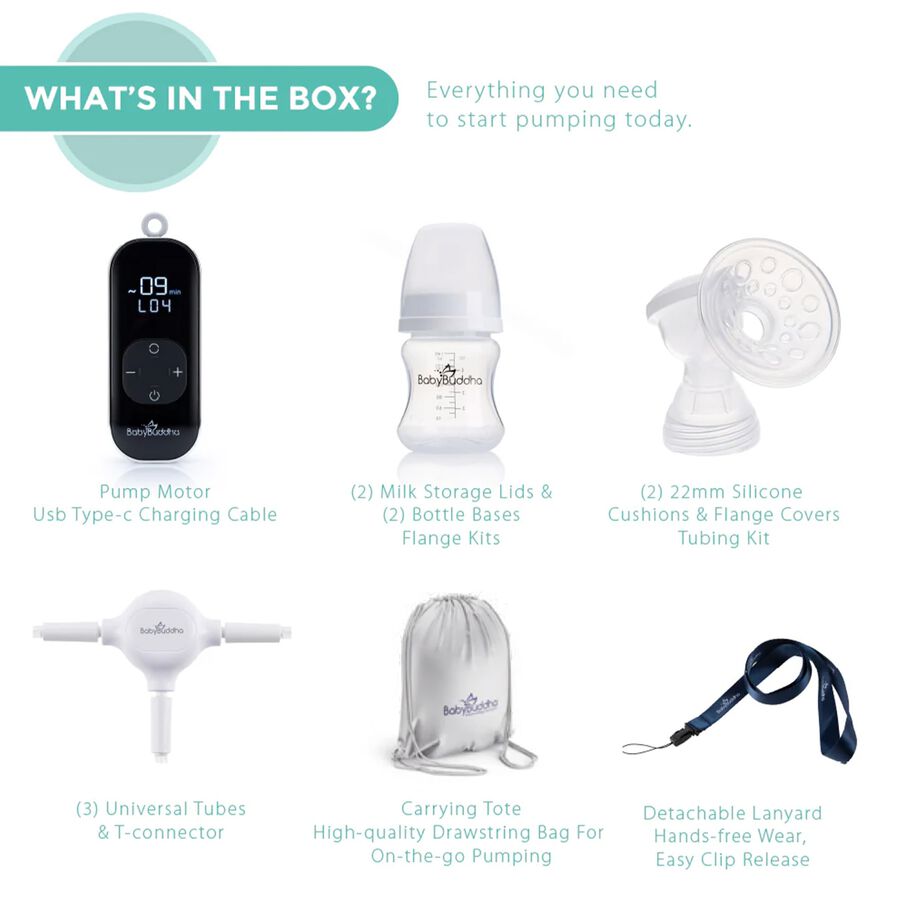 BabyBuddha 2.0 Double Electric Breast Pump Complete Kit, , large image number 2