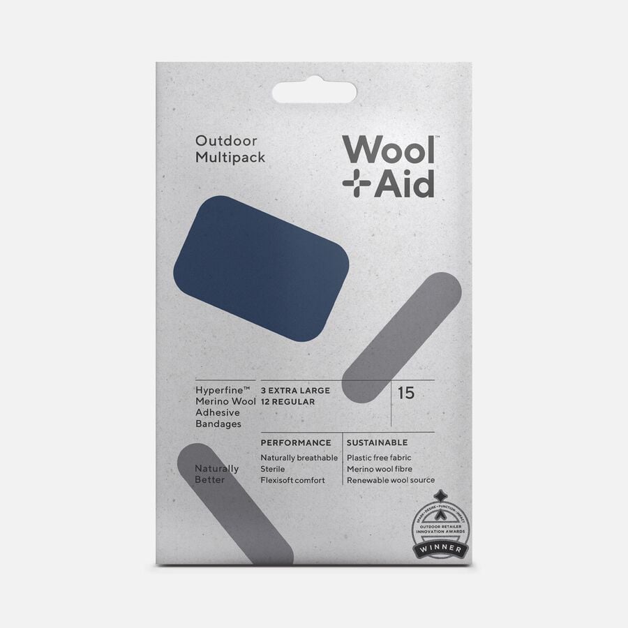 WoolAid Merino Wool Adhesive Bandages, Outdoor Multipack, 15 ct., , large image number 0