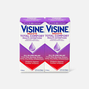 Visine Red Eye Total Comfort Multi-Symptom Eye Drops, .5 fl oz. (2-Pack)