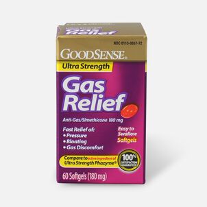 GoodSense® Gas Relief Ultra Strength Simethicone 180mg Softgels, 60 ct.