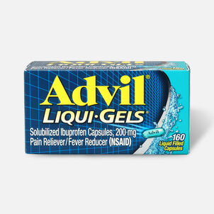 Advil Pain Reliever Fever Reducer Liquid Gels, 160 ct.