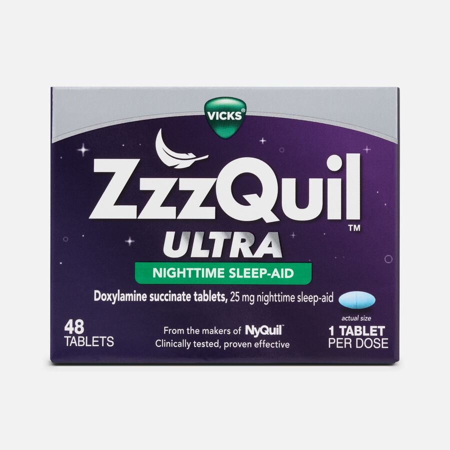 ZzzQuil ULTRA Nighttime Sleep Aid Tablets, 48 ct., , large image number 0