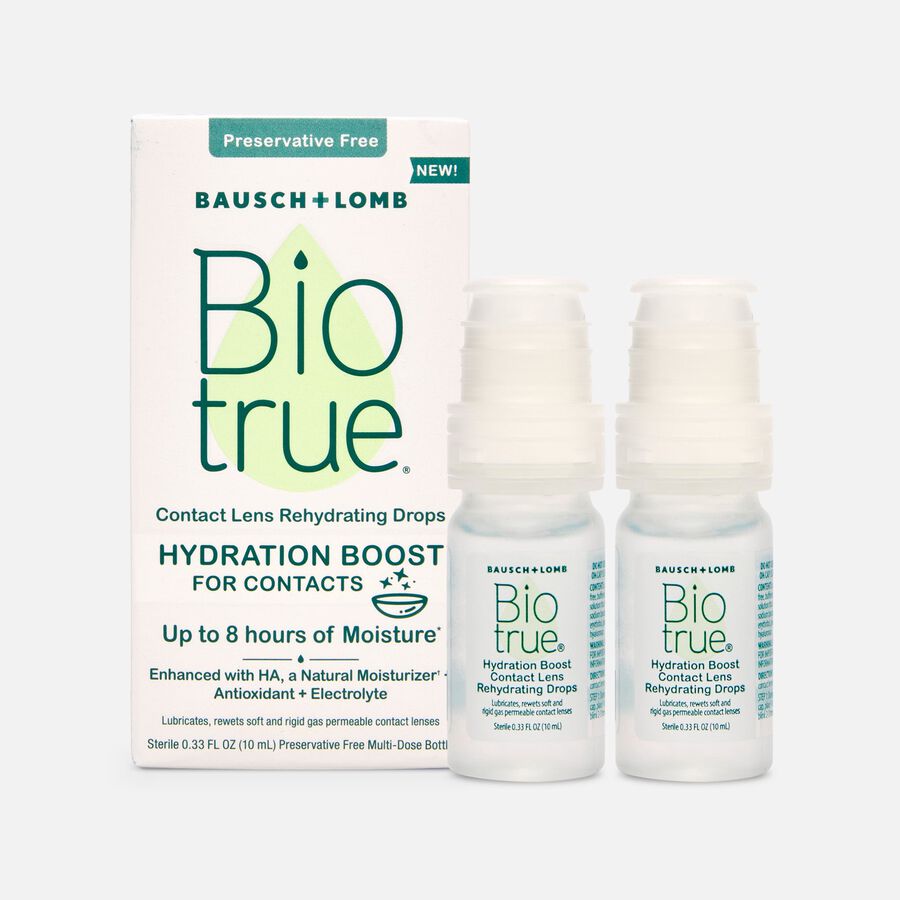 Bausch + Lomb Biotrue Hydration Boost Contact Lens Drops, 0.33 fl oz. (2-Pack), , large image number 0