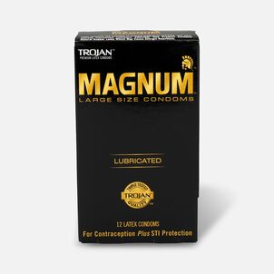 Trojan Magnum Lubricated Latex Condoms, Large