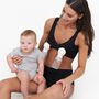 Larken X Nursing + Hands-Free Pumping Bra, Black, Medium, Black, large image number 3