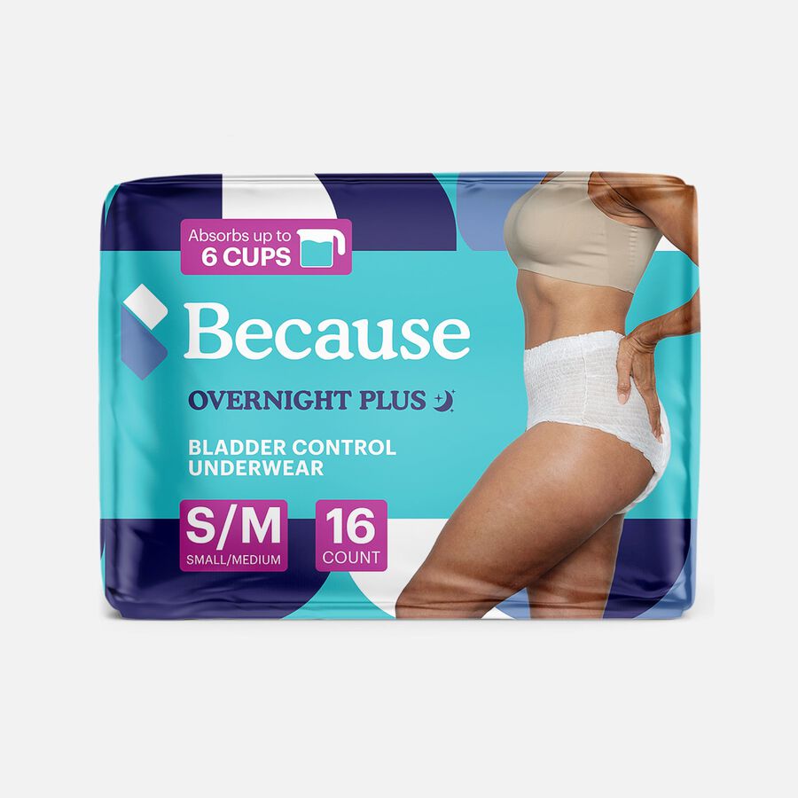 Because Overnight Plus Bladder Control Underwear, , large image number 0