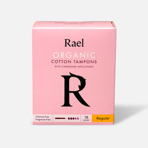Rael Organic Cotton Tampons with Cardboard Applicator