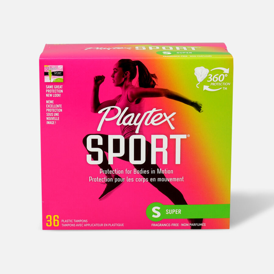 Playtex Sport Super Tampons, Unscented, 36 ct., , large image number 0