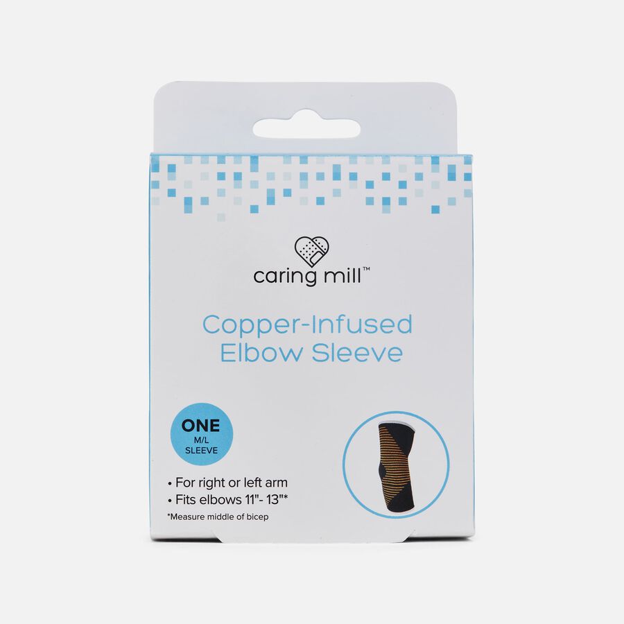 Caring Mill&trade; Copper-Infused Elbow Compression Sleeve, , large image number 0
