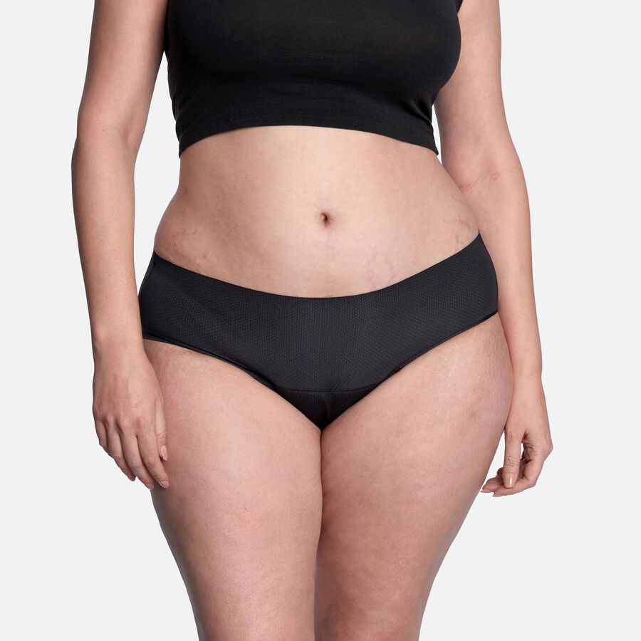 Thinx Breathable Hiphugger Period Underwear, Black, , large image number 0