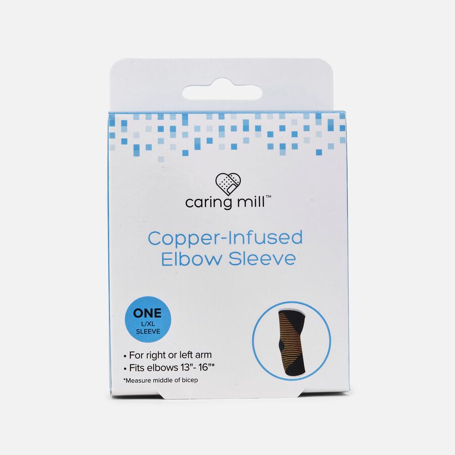 Caring Mill&trade; Copper-Infused Elbow Compression Sleeve, , large image number 1